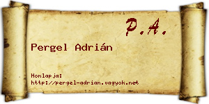 Pergel Adrián névjegykártya