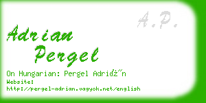 adrian pergel business card